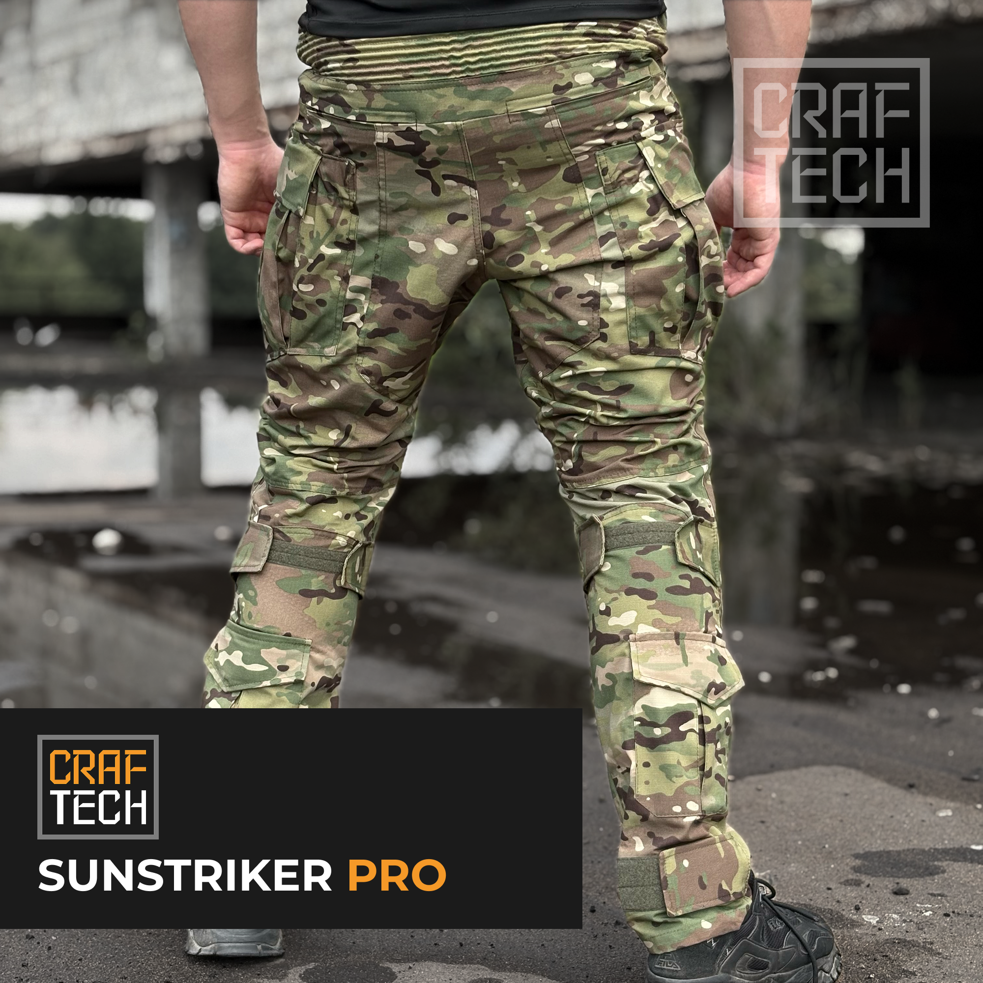 Штани штурмові CRAFTECH SUNSTRIKER PRO NYCO Multicam  з наколінниками