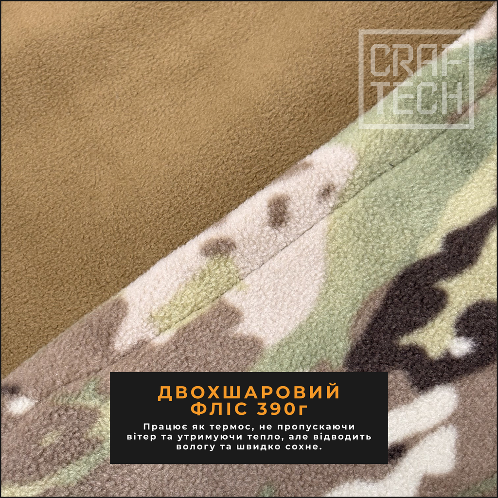 Тактична флісова куртка CRAFTECH THERMACORE GEN 4 Multicam